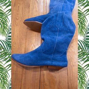 Blue Suede Boots